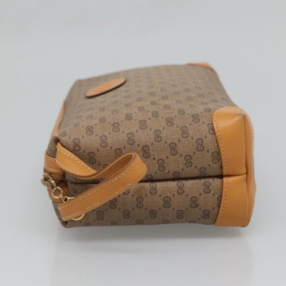 GUCCI Micro GG Supreme Clutch Bag PVC Beige Gold Auth - Picture 5 of 16